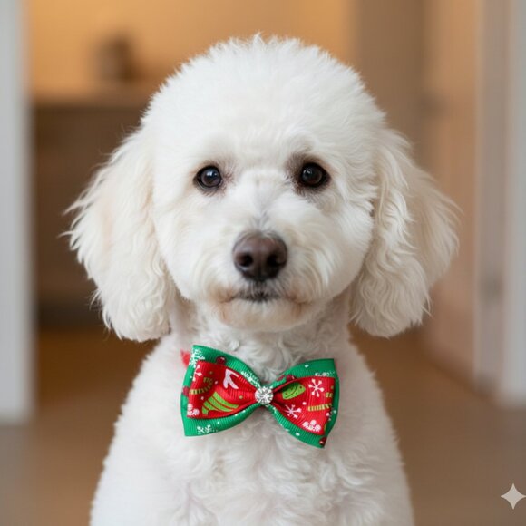 Christmas Pet Bow Tie - Picture 3 of 12